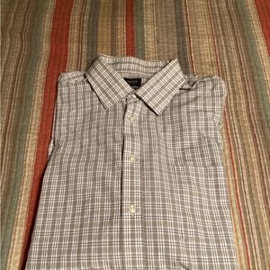 Arrow Men's Classic Gray Checkered Dress Shirt